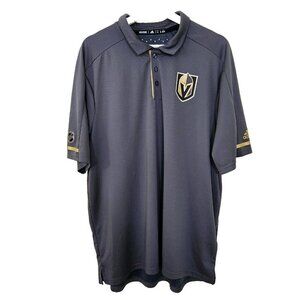 Adidas Vegas Golden Knights T Shirt Mens XL Gray Gold Black NHL Athleisure FLAW